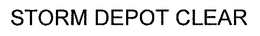 STORM DEPOT CLEAR trademark