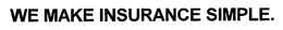 WE MAKE INSURANCE SIMPLE. trademark