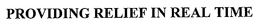 PROVIDING RELIEF IN REAL TIME trademark