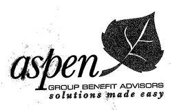 ASPEN GROUP BENEFIT ADVISORS SOLUTIONS MADE EASY trademark