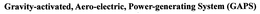GRAVITY-ACTIVATED, AERO-ELECTRIC, POWER-GENERATING SYSTEM (GAPS) trademark