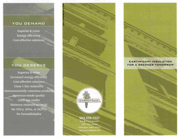EARTHFOAM INSULATION FOR A GREENER TOMMOROW trademark