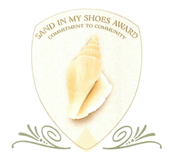 SAND IN MY SHOES AWARD COMMITMENT TO COMMUNITY trademark