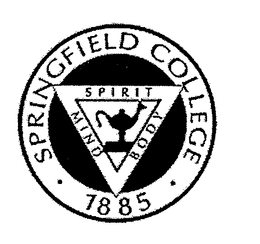· SPRINGFIELD COLLEGE · 1885 SPIRIT MIND BODY trademark