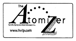 THE ATOMIZER APOLLO SPRAYERS INTERNATIONAL, INC. WWW.HVLP.COM trademark