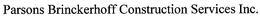 PARSONS BRINCKERHOFF CONSTRUCTION SERVICES INC. trademark