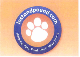LOSTANDPOUND.COM HELPING PETS FIND THEIR WAY HOME trademark