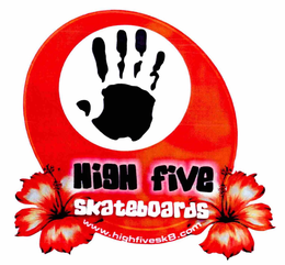 HIGH FIVE SKATEBOARDS WWW.HIGHFIVESKB.COM trademark