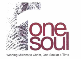 1 ONE SOUL WINNING MILLIONS TO CHRIST, ONE SOUL AT A TIME trademark