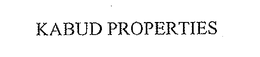 KABUD PROPERTIES trademark