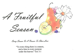 A FRUITFUL SEASON INSPIRATIONAL HAND PAINTED GREETING CARDS trademark