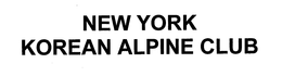 NEW YORK KOREAN ALPINE CLUB trademark