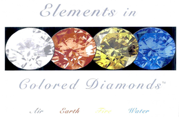 AIR EARTH FIRE WATER ELEMENTS IN COLORED DIAMONDS trademark