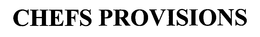 CHEFS PROVISIONS trademark