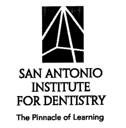 SAN ANTONIO INSTITUTE FOR DENTISTRY THEPINNACLE OF LEARNING trademark