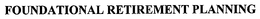 FOUNDATIONAL RETIREMENT PLANNING trademark