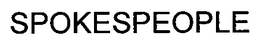 SPOKESPEOPLE trademark