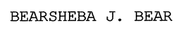 BEARSHEBA J. BEAR trademark