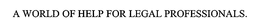 A WORLD OF HELP FOR LEGAL PROFESSIONALS. trademark