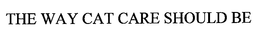 THE WAY CAT CARE SHOULD BE trademark