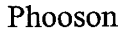 PHOOSON trademark