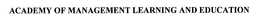 ACADEMY OF MANAGEMENT LEARNING AND EDUCATION trademark