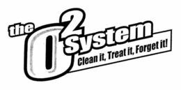 THE O2 SYSTEM CLEAN IT, TREAT IT, FORGET IT! trademark