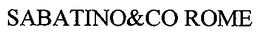 SABATINO&CO ROME trademark