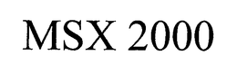 MSX 2000 trademark