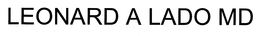 LEONARD A LADO MD trademark