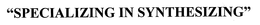 "SPECIALIZING IN SYNTHESIZING" trademark