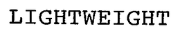 LIGHTWEIGHT trademark