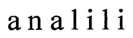 ANALILI trademark