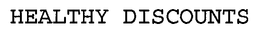 HEALTHY DISCOUNTS trademark
