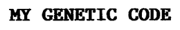 MY GENETIC CODE trademark