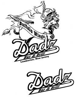 DADZ BAR & GRILL BUFFALO WINGS LUMBERTON, NEW JERSEY DADZ BAR & GRILL trademark
