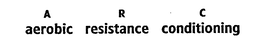 A R C AEROBIC RESISTANCE CONDITIONING trademark