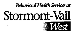 BEHAVIORAL HEALTH SERVICES AT STORMONT-VAIL WEST trademark