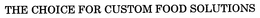 THE CHOICE FOR CUSTOM FOOD SOLUTIONS trademark
