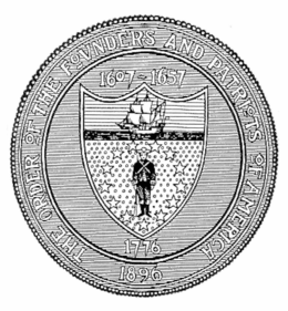 THE ORDER OF THE FOUNDERS AND PATRIOTS OF AMERICA 1607-1657 1896 1776 trademark