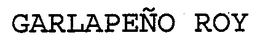 GARLAPEÑO ROY trademark