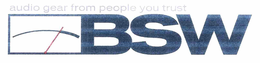 BSW AUDIO GEAR FROM PEOPLE YOU TRUST trademark