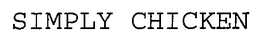 SIMPLY CHICKEN trademark