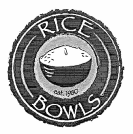 RICE BOWLS EST. 1980 trademark