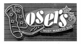 LOSERS MOST WANTED BAR trademark