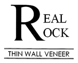 REAL ROCK THIN WALL VENEER trademark