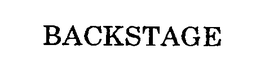 BACKSTAGE trademark