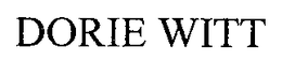 DORIE WITT trademark
