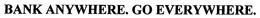 BANK ANYWHERE. GO EVERYWHERE. trademark