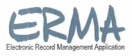 ERMA ELECTRONIC RECORD MANAGEMENT APPLICATION trademark